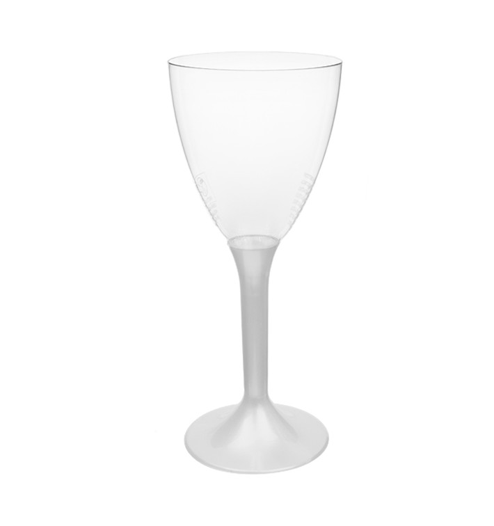 Plastic stamglas wijn wit parel verwijderbare stam 180ml (20 stuks) Plastic stamglas wijn wit parel verwijderbare stam 180ml (20 stuks)