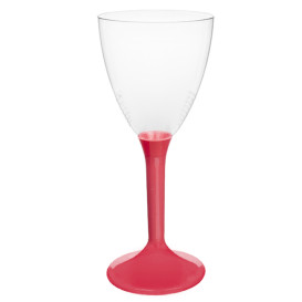 Plastic stamglas wijn Koraal verwijderbare stam 180ml (20 stuks)