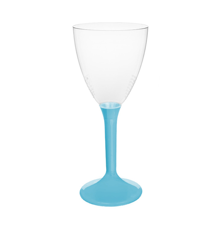 Plastic stamglas wijn turkoois verwijderbare stam 180ml (20 stuks) Plastic stamglas wijn turkoois verwijderbare stam 180ml (20 stuks)