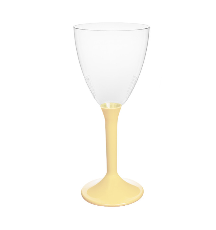 Plastic stamglas wijn crème verwijderbare stam 180ml (20 stuks) Plastic stamglas wijn crème verwijderbare stam 180ml (20 stuks)