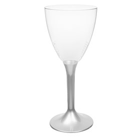 Plastic stamglas wijn grijs verwijderbare stam 180ml (200 stuks)