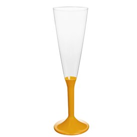 Plastic stam fluitglas Mousserende Wijn Mango 160ml 2P (20 stuks)