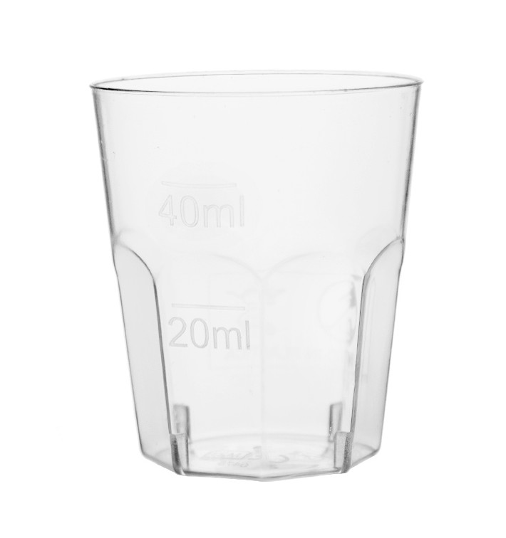Plastic PS Shotje transparant Ø45mm 50ml (50 stuks) Plastic PS Shotje transparant Ø45mm 50ml (50 stuks)