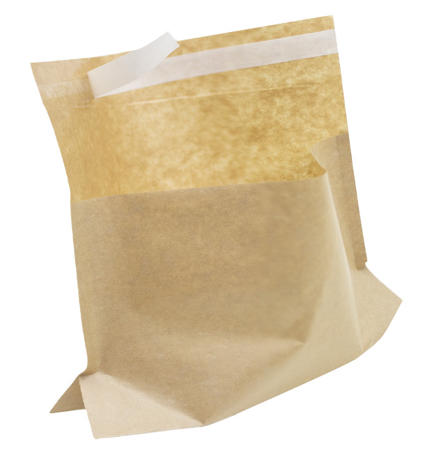 Papieren voedsel zak Autoseal kraft 21x17cm (100 stuks)