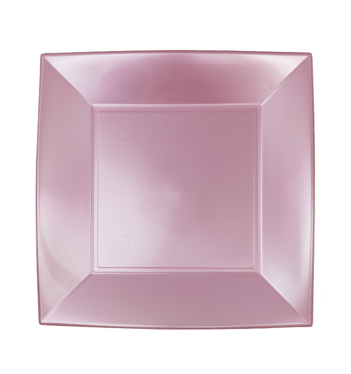 Plastic bord Plat paars "Nice" parel PP 23 cm (25 stuks) Plastic bord Plat paars "Nice" parel PP 23 cm (25 stuks)