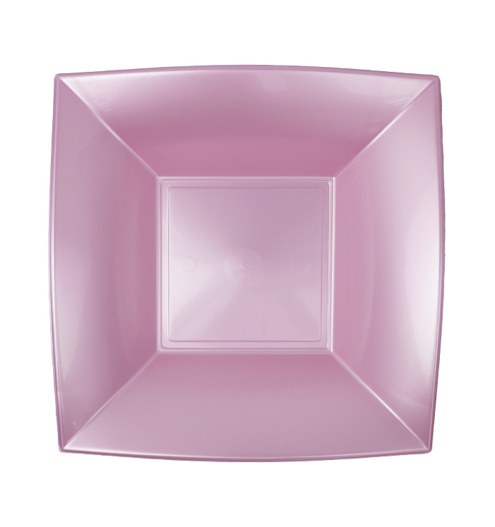 Plastic bord Diep paars "Nice" parel PP 18 cm (300 stuks) Plastic bord Diep paars "Nice" parel PP 18 cm (300 stuks)