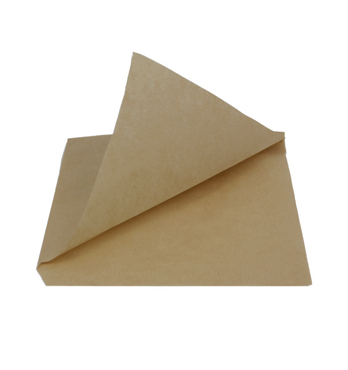 Papieren voedsel zak Vetvrij opening L vormig kraft 15x15cm (3000 stuks) Papieren voedsel zak Vetvrij opening L vormig kraft 15x15cm (3000 stuks)