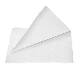 Papieren zak Vetvrij open 15x13/10cm wit (100 stuks)