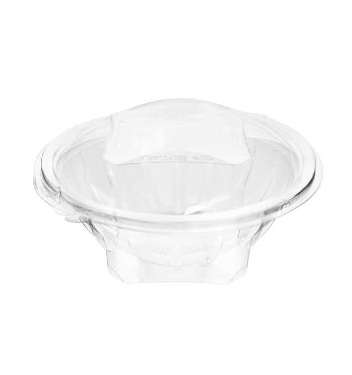 Plastic saladekom APET Rond vormig transparant 600ml Ø17,5cm (46 stuks)