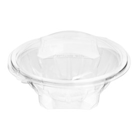 Plastic saladekom APET Rond vormig transparant 600ml Ø17,5cm (230 stuks)