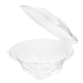 Plastic saladekom APET Rond vormig transparant 600ml Ø17,5cm (46 stuks)