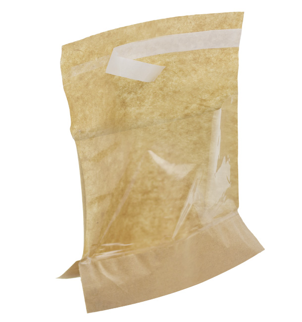 Papieren voedsel zak kraft zelfsluitend 14x16cm (100 stuks)