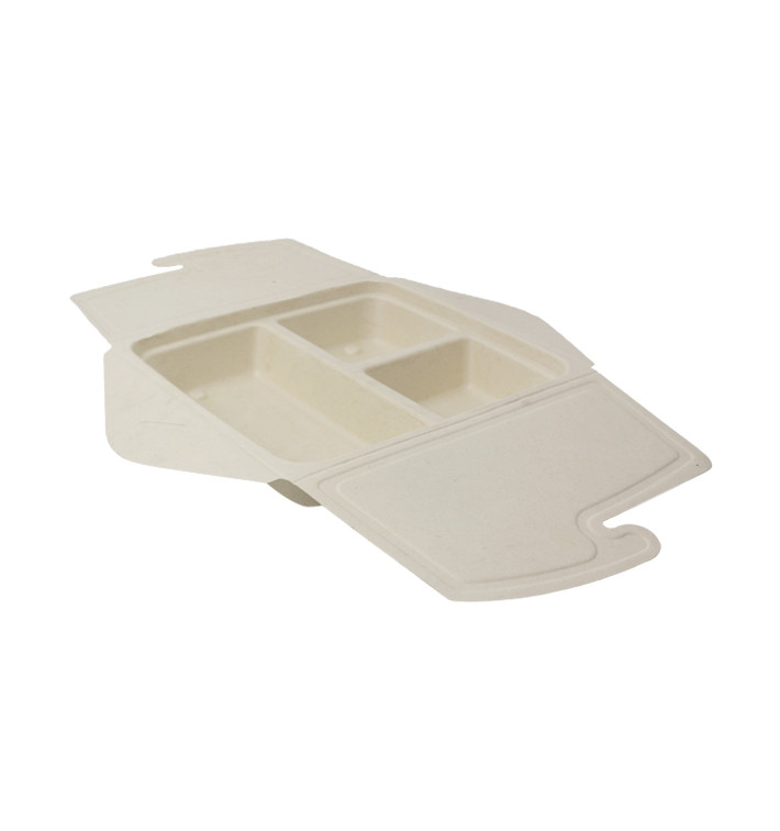 Pakket Suikerriet Box to Go 3C 21x21x4cm 900ml (50 stuks) Pakket Suikerriet Box to Go 3C 21x21x4cm 900ml (50 stuks)