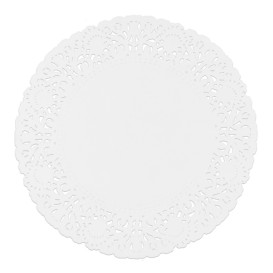 Papieren kant Doilie "Litos" wit Ø18cm (250 stuks) 