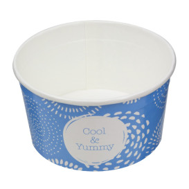 Papieren ijs Container "Cool&Yummy" 6oz/175ml (2.000 stuks)