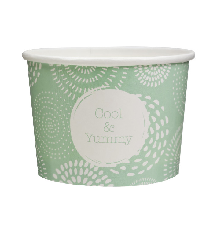Papieren ijs Container Cool&enummen 9Oz/260ml (55 stuks) Papieren ijs Container Cool&enummen 9Oz/260ml (55 stuks)
