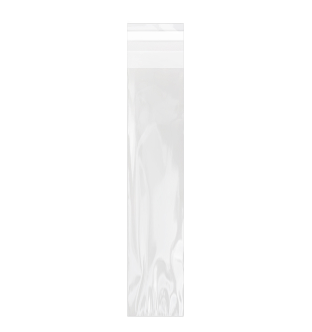 Plastic zak met Zelfklevende flap Cellofaan 4x22cm G-160 (100 stuks) 
