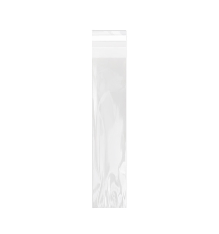 Plastic zak met Zelfklevende flap Cellofaan 4x22cm G-160 (100 stuks) Plastic zak met Zelfklevende flap Cellofaan 4x22cm G-160 (100 stuks)