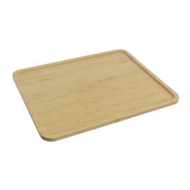 Bamboe wegwerp dienblad Cocktail 32,5x26,5x1cm (10 stuks)