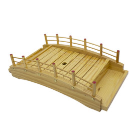 Houten Sushi Bridge Bediening dienblad 43x21,5x12,5cm (1 stuk) 