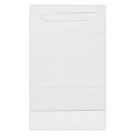 Wegwerp volwassen slabbetje met zak wit 36x65cm (125 stuks) 
