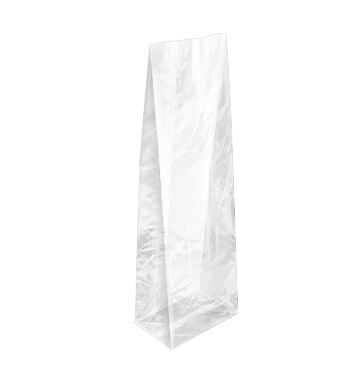 Plastic zak Vierkant bodem 8x24+5cm G-160 (100 stuks) Plastic zak Vierkant bodem 8x24+5cm G-160 (100 stuks)
