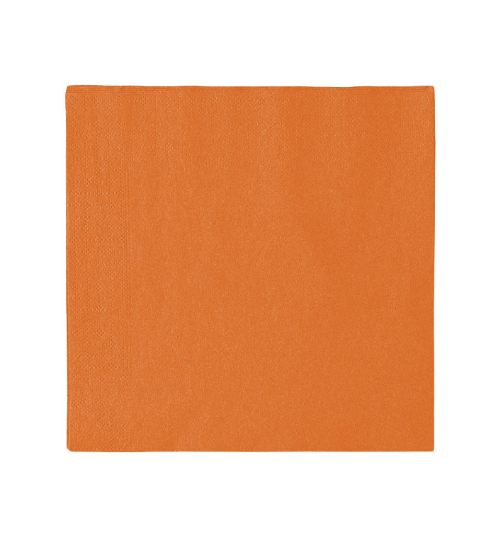 Papieren servet 2 laags oranje 33x33cm (50 stuks) 