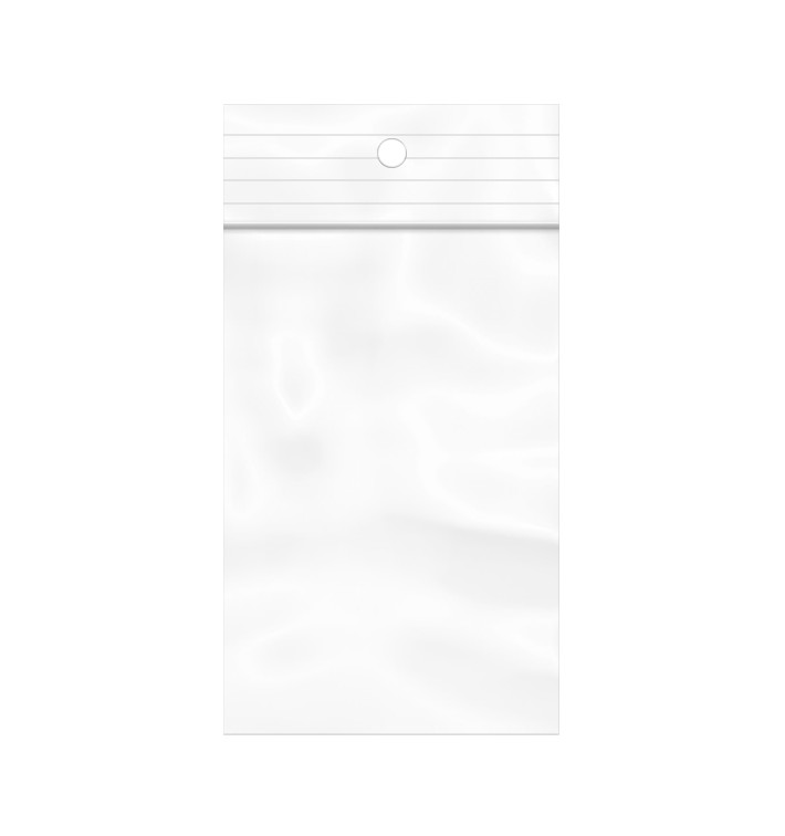 Plastic zak met rits Automatische sluiting Hang gat 4x6cm G-200 (1000 stuks)