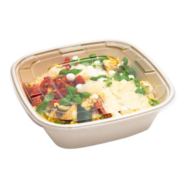 Plastic PET Deksel voor Kom transparant 36x36cm (5 stuks) 
