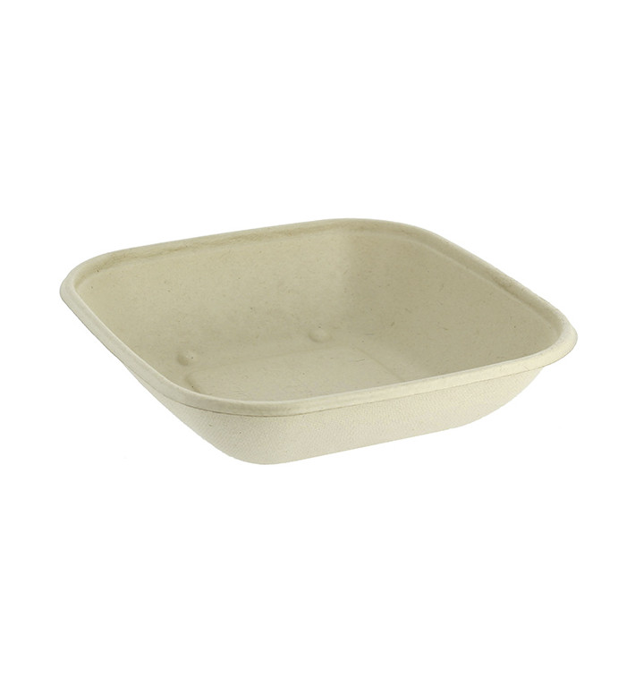 Suikerriet kom Naturel Vierkant 2250ml 27cm(300 stuks) Suikerriet kom Naturel Vierkant 2250ml 27cm(300 stuks)