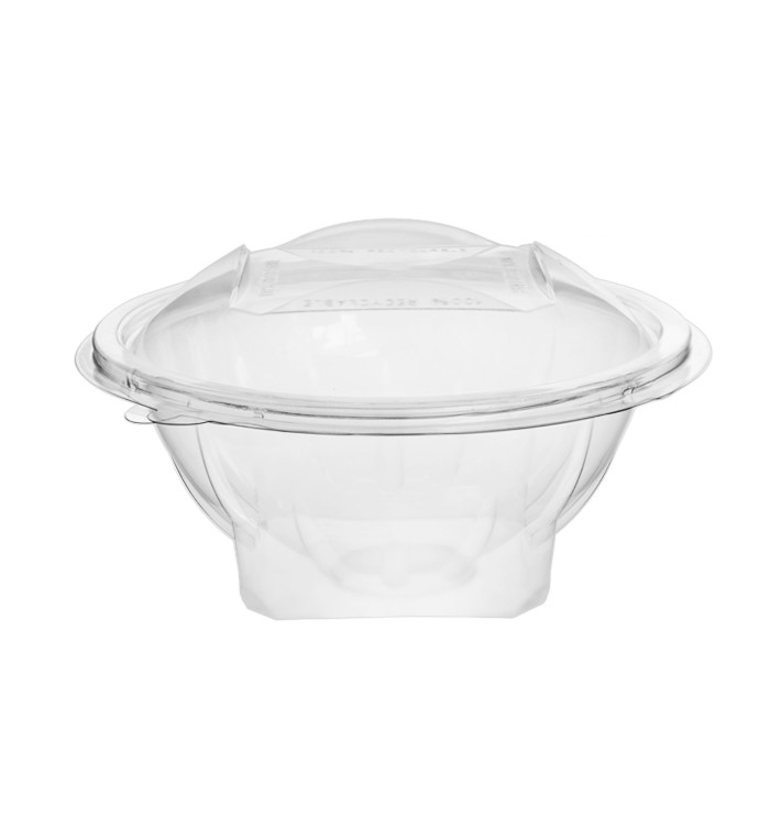 Plastic saladekom APET Rond vormig transparant 500ml Ø15,6cm (50 stuks) Plastic saladekom APET Rond vormig transparant 500ml Ø15,6cm (50 stuks)