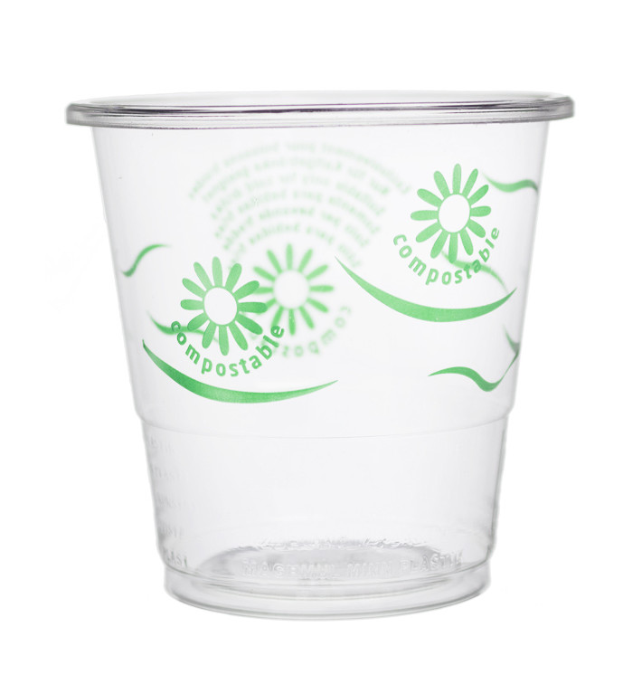 Stof gebaseerd op Maizena PLA beker "groen Spirit" transparant 250ml (50 stuks) Stof gebaseerd op Maizena PLA beker "groen Spirit" transparant 250ml (50 stuks)