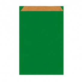 Papieren envelop kraft groen 12+5x18cm 