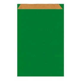 Papieren envelop kraft groen 26+9x38cm 