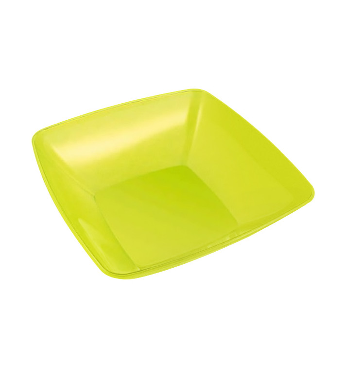 Plastic Kom PS Kristal Hard groen 3500ml 28x28cm (1 stuk) 