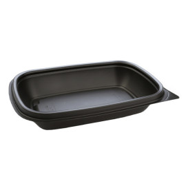 Plastic deli Container PP zwart 375ml 20x13x4cm (50 stuks) 