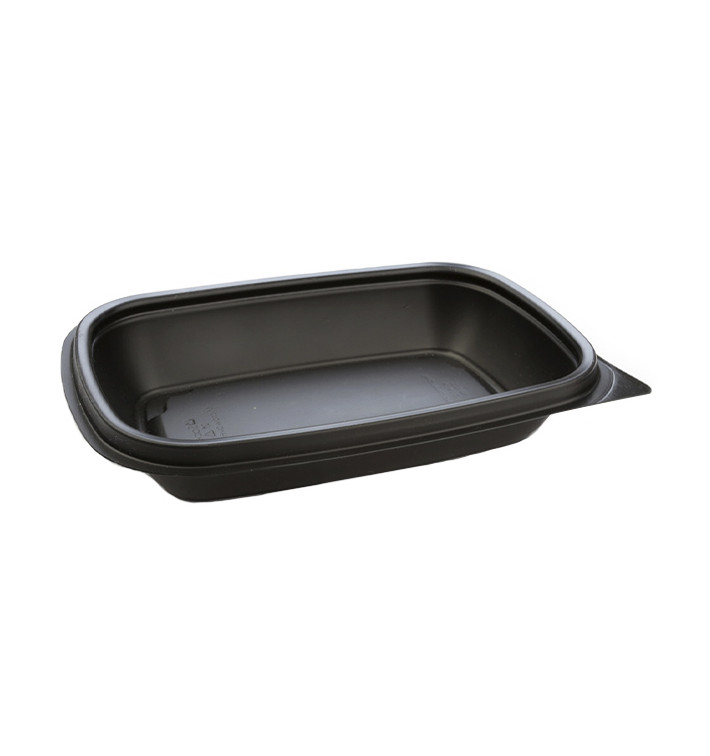 Plastic deli Container PP zwart 375ml 20x13x4cm (300 stuks) Plastic deli Container PP zwart 375ml 20x13x4cm (300 stuks)