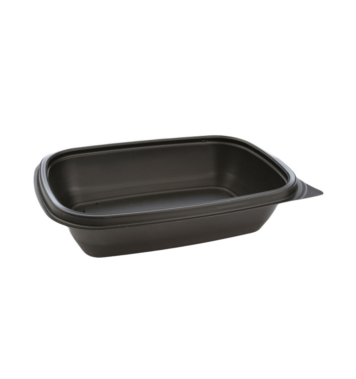Plastic deli Container PP zwart 500ml 20x13x5cm (300 stuks) Plastic deli Container PP zwart 500ml 20x13x5cm (300 stuks)