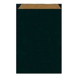 Papieren envelop kraft zwart 26+9x38cm 