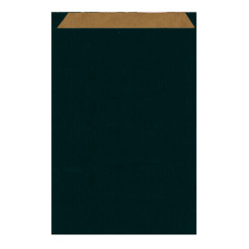 Papieren envelop kraft zwart 26+9x38cm 
