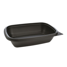 Plastic deli Container PP zwart 500ml 20x13x5cm (50 stuks) 