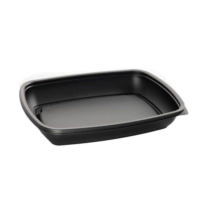 Plastic deli Container PP zwart 600ml 23x16,5cm (300 stuks) Plastic deli Container PP zwart 600ml 23x16,5cm (300 stuks)