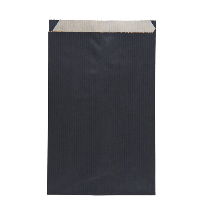 Papieren envelop kraft zwart 12+5x18cm Papieren envelop kraft zwart 12+5x18cm