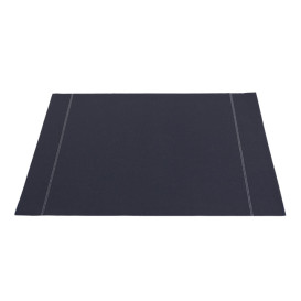 Katoenen placemat "Day Drap" donker blauw 32x45cm (12 stuks) 