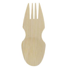 Bamboe Vork Spork 9cm (20 stuks) 