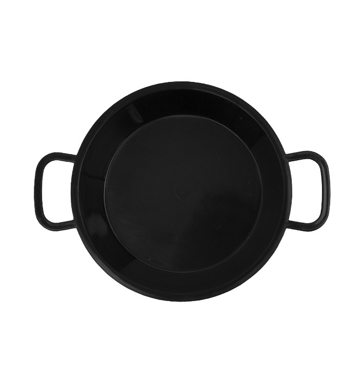 Zwarte Paella Pan van PP 120ml (20 Stuks) Zwarte Paella Pan van PP 120ml (20 Stuks)