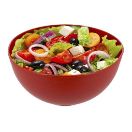 Herbruikbare duurzame Kom PP Mineral Rood 2.000ml Ø20cm (1 Stuk)