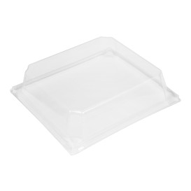 Plastic PET Deksel Container 480ml 14,3x12,3x3,3cm (144 Stuks)