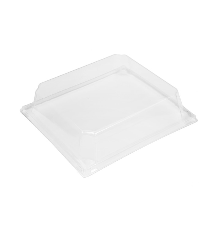 Plastic PET Deksel Container 480ml 14,3x12,3x3,3cm (12 Stuks) Plastic PET Deksel Container 480ml 14,3x12,3x3,3cm (12 Stuks)