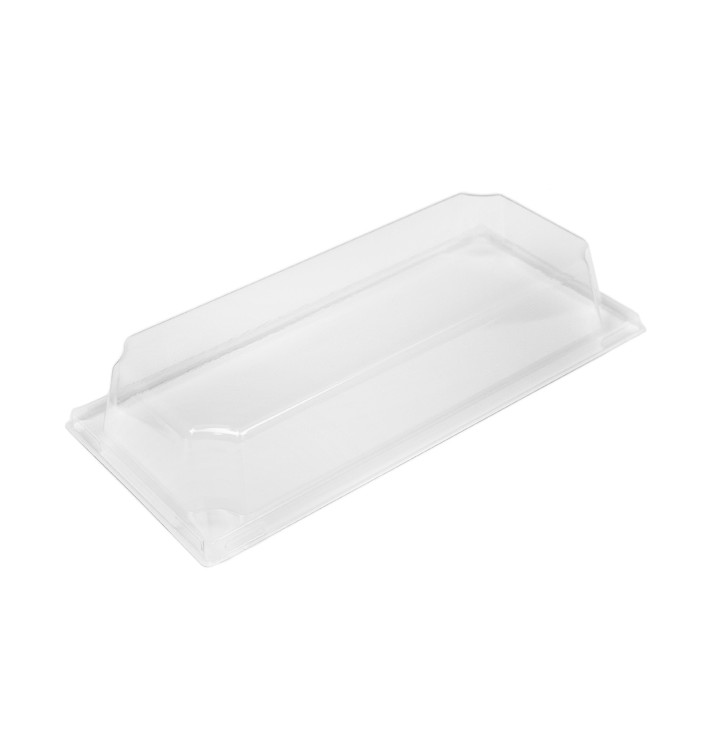 Plastic PET Deksel Container 410ml 19,6x8,6x3,2cm (144 Stuks) Plastic PET Deksel Container 410ml 19,6x8,6x3,2cm (144 Stuks)